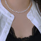 Dainty Petal Baroque Pearl  Necklace Handmade Adjustable  Necklace Minimalism Bridesmaid Gift for her valentines gift