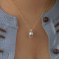 Elegant Dainty Natural freshwater baroque pearl pendant necklace custom made pendant choker necklace birthday gift for her anniversary gift