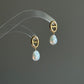 Maya Anchor Link Baroque Pearl Earrings