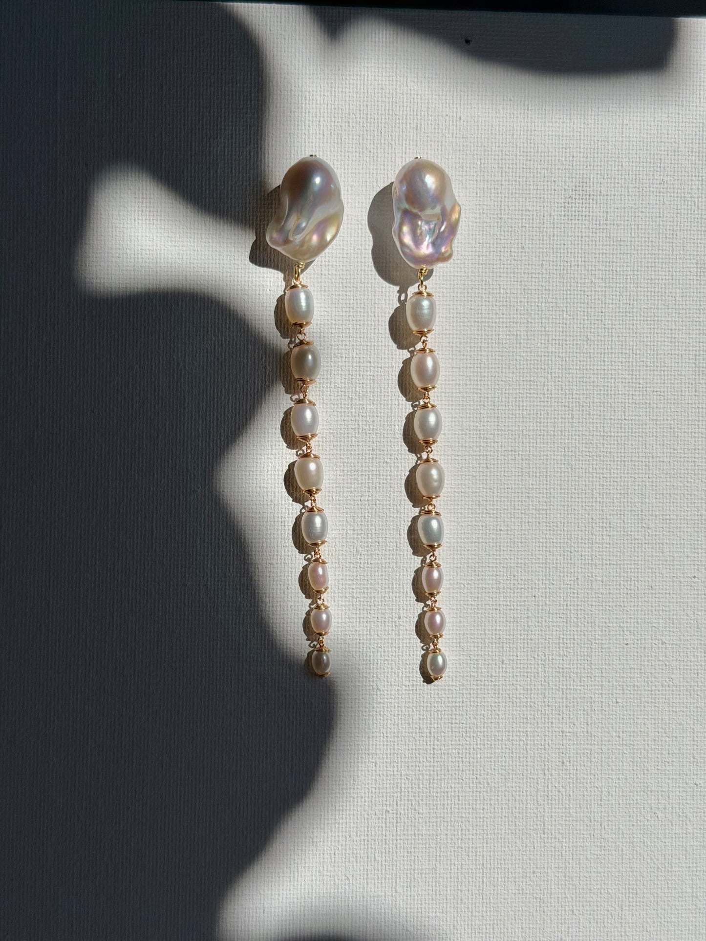 Graduated Baroque Pearl Cascade Earrings – AZALEA
