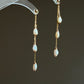 WHISPER DROP | Triple Keshi Pearl Dangle Earrings