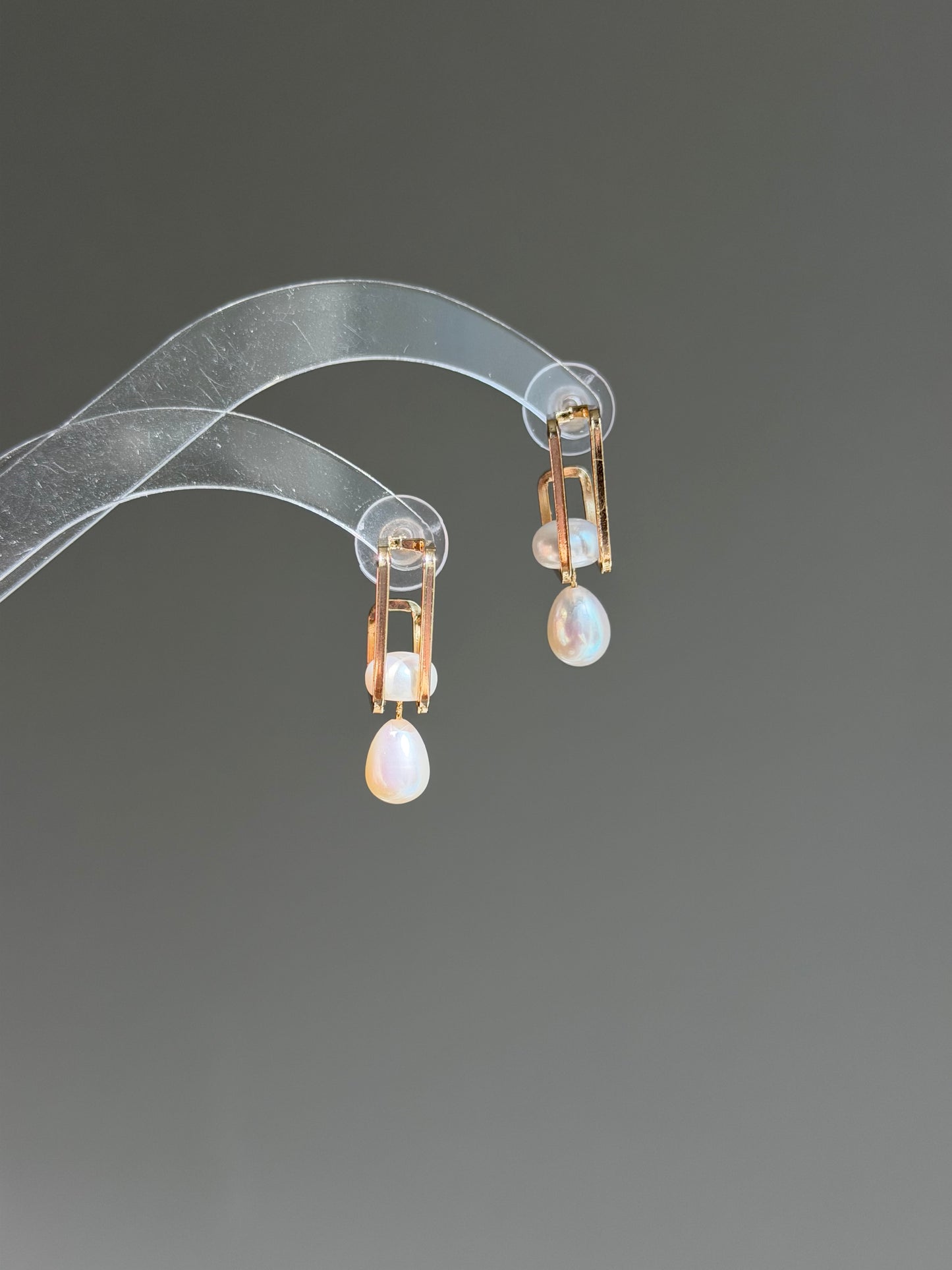 ORBITA Moving Freshwater Pearl Earrings in 14K Gold Filled