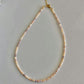 Natural Rice pearl 2-3mm Minimalist Maillard Color Rice Pearl chocker Necklace