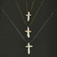 Natural Baroque Cross Pearl Pendant Necklace Elegant Gold Jewelry