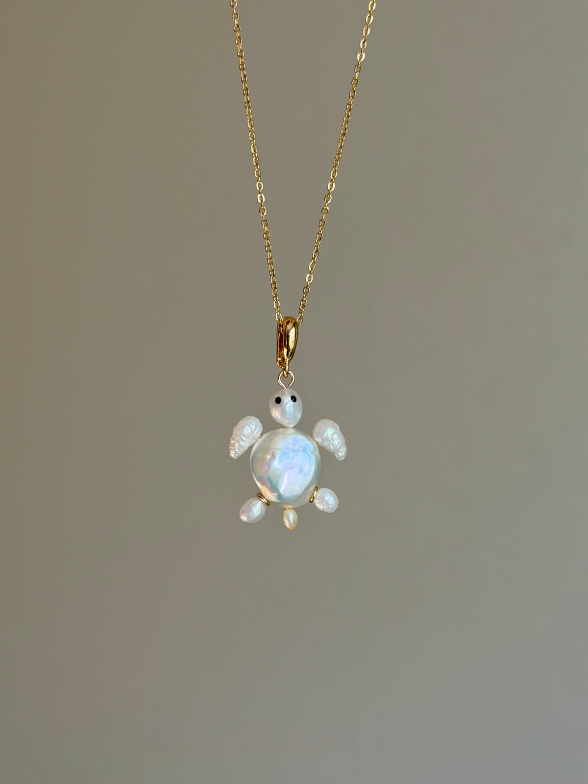 TIDELING | Baroque Pearl Sea Turtle earring or Necklace