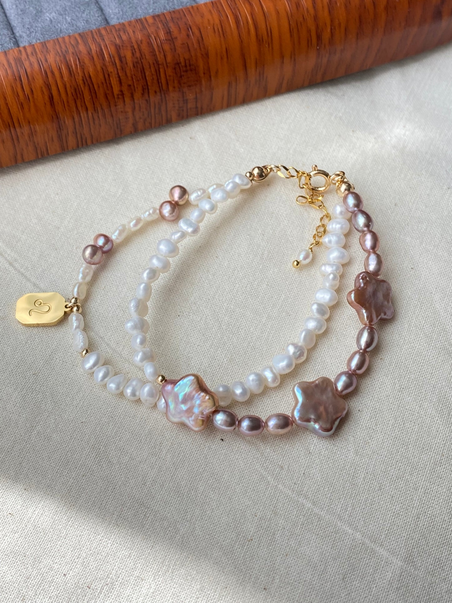 Baroque Pearl Zodiac Wish Bracelet – Astrology Freshwater Pearl Star Jewelry