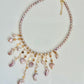 Lavender Baroque Pearl Necklace, Moon Star Heart Charm Tassel Jewelry-LUNARIA