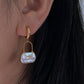 Baroque Pearl Mini Shoulder Bag Earrings  Gold Plated Hoop Purse Dangle Handmade Unique Luster Pearl Statement Jewelry Birthday Gift for Her