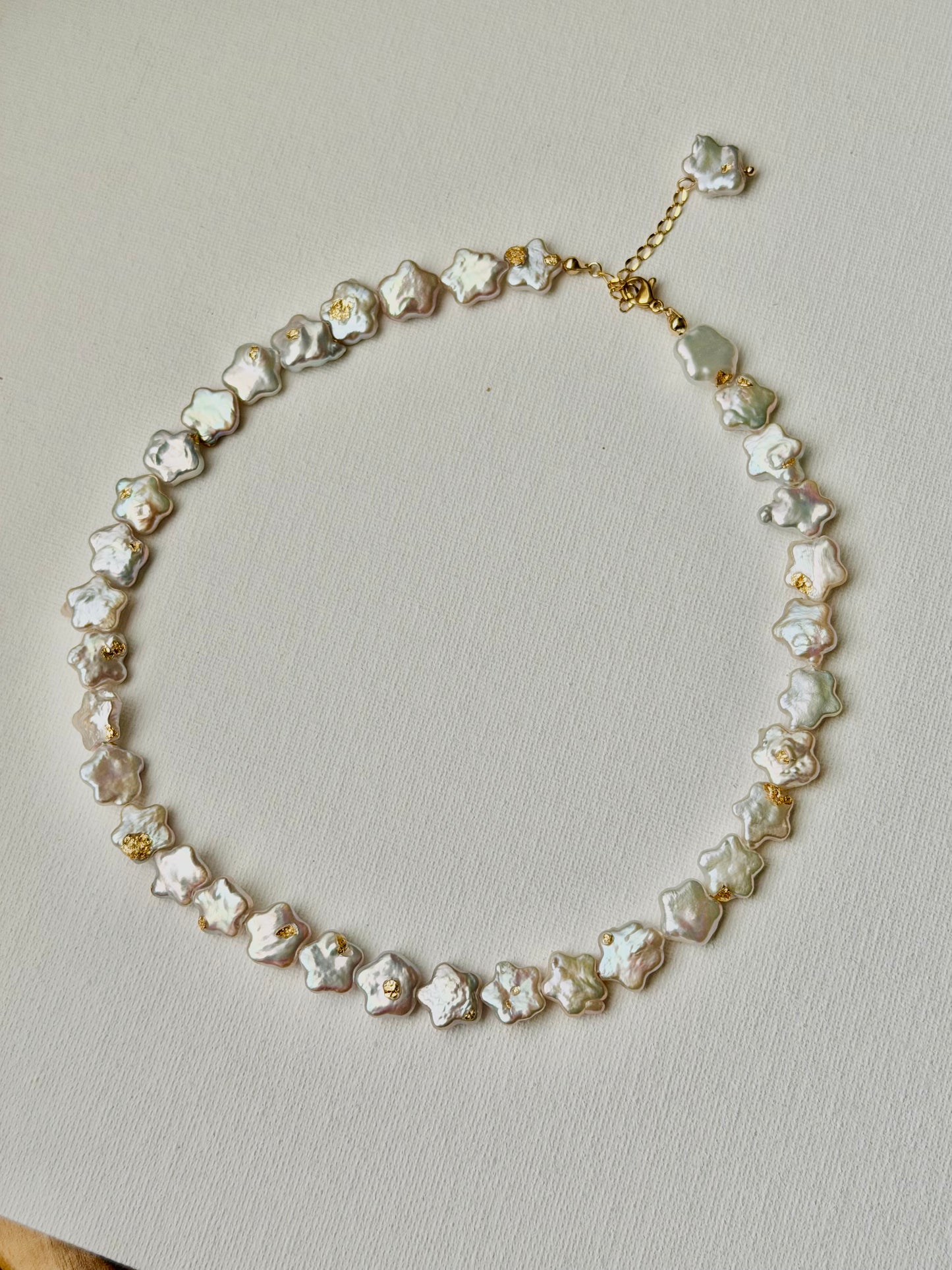 Wishing Star Baroque Pearl Necklace All star Dreamy Meteor Shower Freshwater Pearl Choker Handmade Celestial bridal Jewelry  Gift for Her