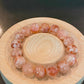 High end grade red tone clear clean flower agate smooth polish round cherry blossom agate,gift for her