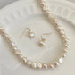 First Impression  Minimalist Freshwater Pearl Dainty Necklace Baroque Pearl Layering Necklace Bridesmaid Gift Birthday Gift for Her