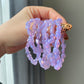 Raw Natural Lavender Milky Amethyst Gradient candy nuggest beads handmade dainty bracelet birthday gift for her