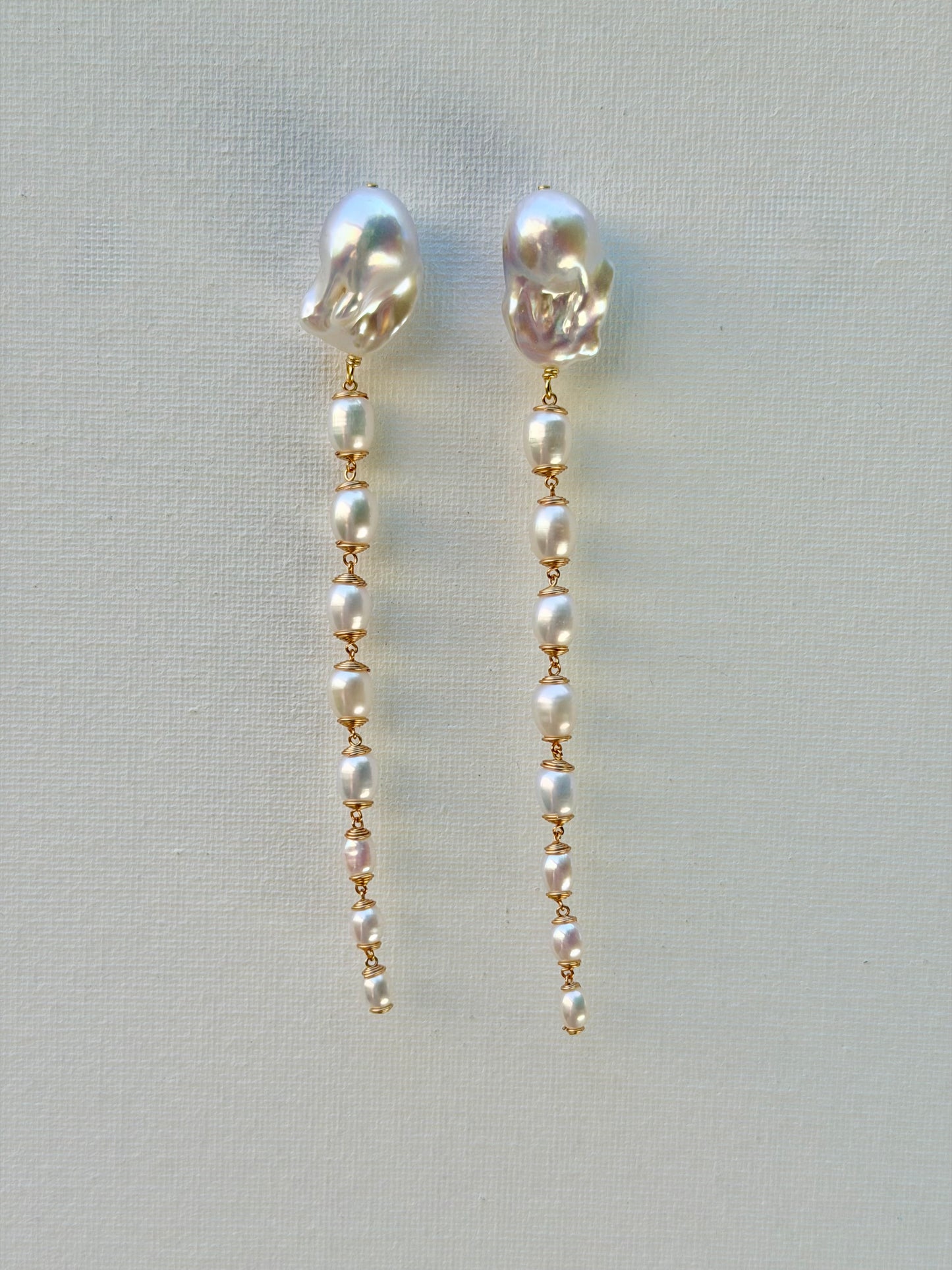 Graduated Baroque Pearl Cascade Earrings – AZALEA