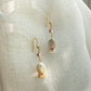 Unique Baroque Pearl Earrings with Zircon Earring  Rocky Fish Dangle Earring Elegant Dainty Pearl Earrings Gift Friendship gift
