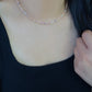 Natural Rice pearl 2-3mm Minimalist Maillard Color Rice Pearl chocker Necklace
