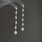 Letitia Linear Baroque Pearl Dangle Earrings