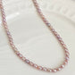 Purple Rice Pearl Wedding Necklace - High Luster Freshwater Pearls | Custom Bridal Jewelry - Jinger Crafting