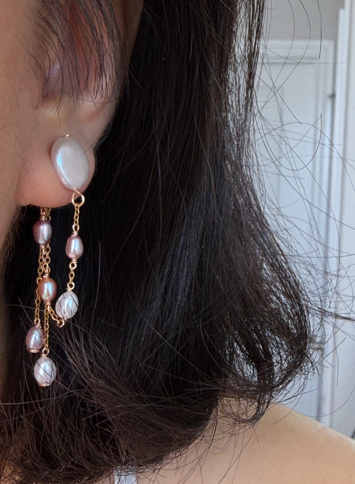 SATURN RING | Convertible Pearl Orbit Earrings