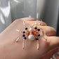 Limited edition Halloween Statement  Freshwater Pearl Spider Earrings Handmade Baroque Pearl Spider Dangle Gothic Asymmetrical Earrings