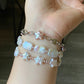 2-in-1 Baroque Square  Star freshwater Pearl Bracelet Convertible Bracelet to Necklace Fairycore Layered Jewelry Bridesmaid  gift for her