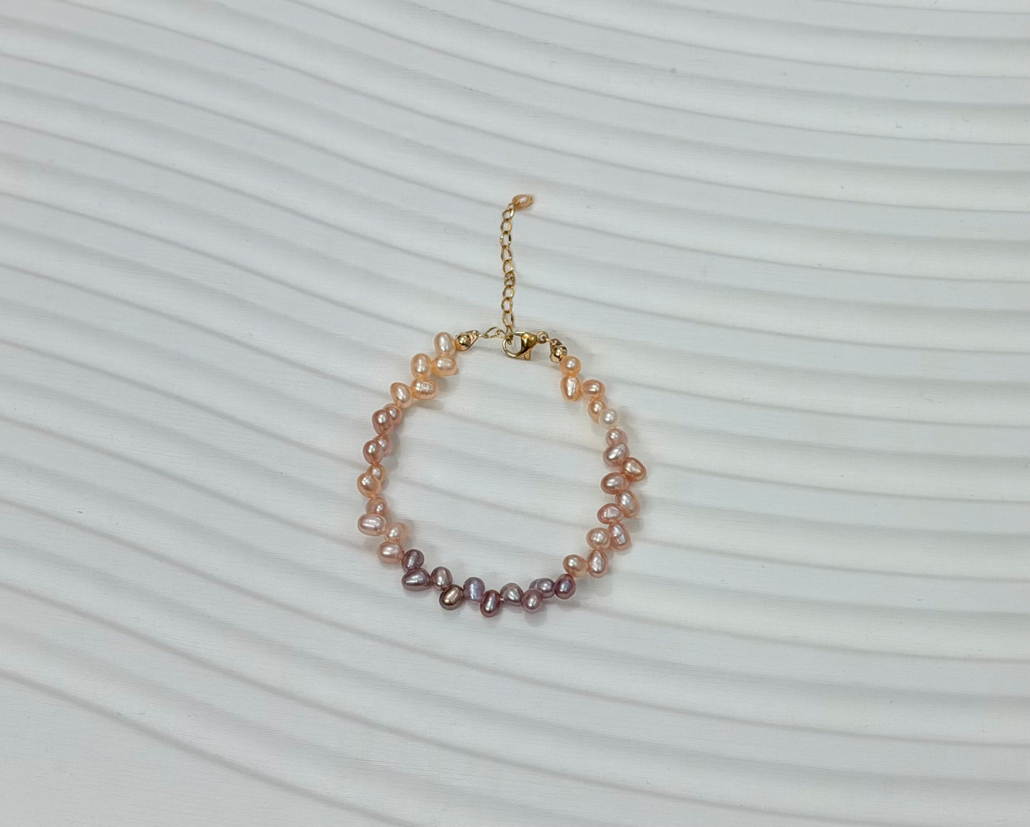 4-5mm Tipsy Grape Gradient Baroque Pearl Necklace Dreamy Wisteria Pearl Necklace 16’’ Multi-Color Freshwater Petal Pearl Choker Necklace