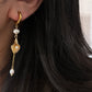 Gold Floral Calla Lily Pearl Tassel Dangle  Earrings  Wedding Bridal Jewelry  Elegant Statement Gift