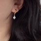 White Baroque Pearl Hoop Earrings Simple Elegant Drop Jewelry
