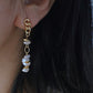 Petal Pearl Statement Earrings – Asymmetrical Baroque Design