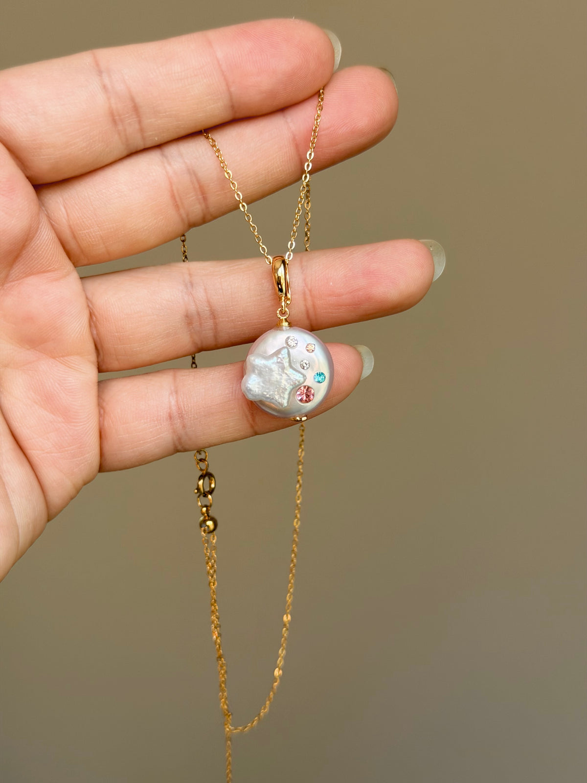 Star Trail Detachable Baroque Pearl Charm