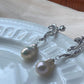 Unique freshwater baroque pearl small fireball bow stud earring-holiday gift,gift for her,gift for him
