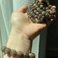 Natural Mystic Gleam Talisman Black sunstone smooth round handmade bracelet father's day gift for him gift for her Inner Guard stone