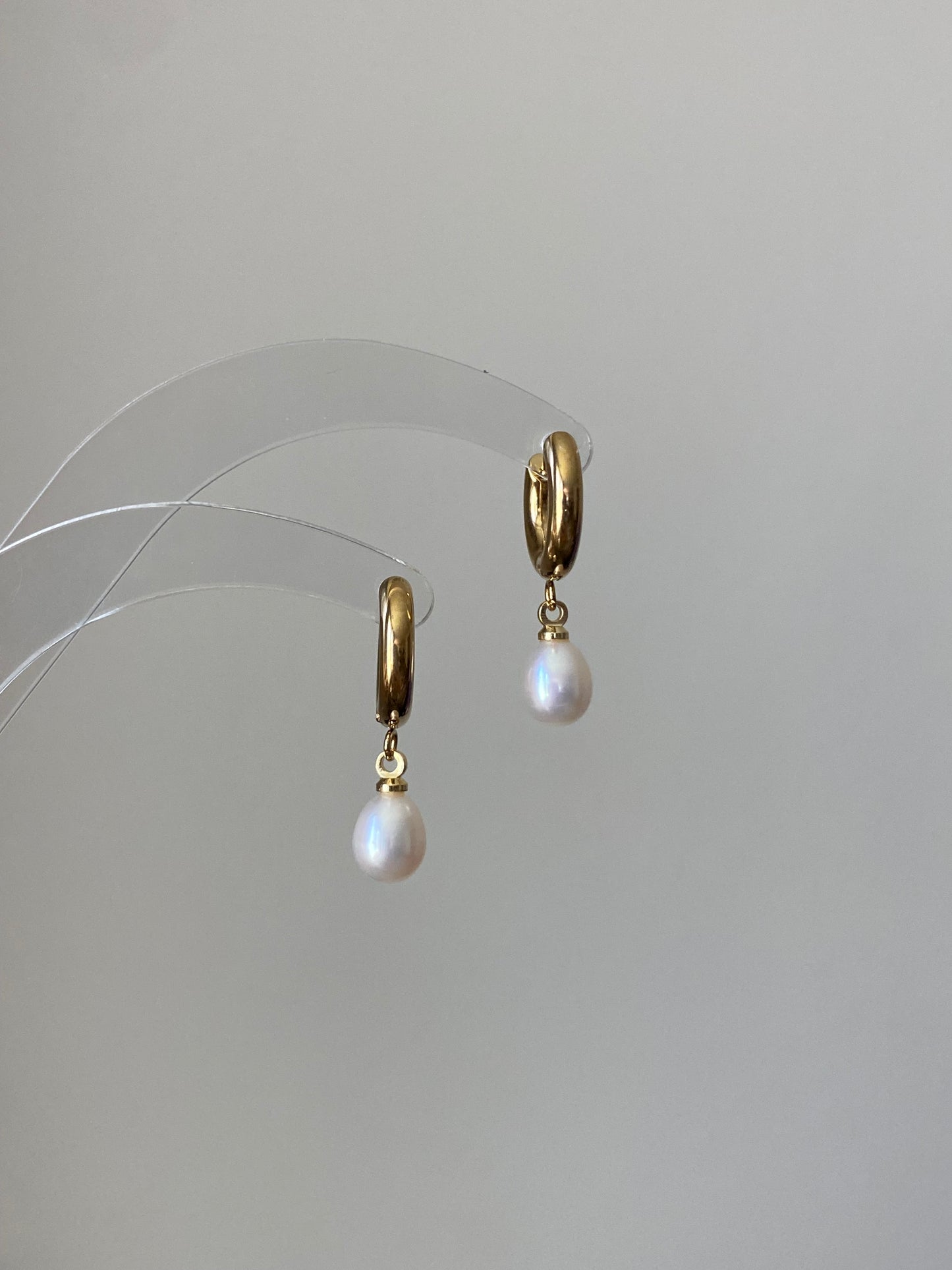 3-in-1  Handmade Detachable Dainty Pearl Drop Earrings Freshwater elegant  Pearl Hoop dangle Earrings Bridal Minimalist Jewelry Gift for Her