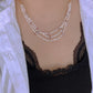 Baroque Multi-Layer Pearl Necklace Mixed Color Freshwater Pearl Layered Choker Necklace Handmade Elegant Bridesmaid Gift for Her