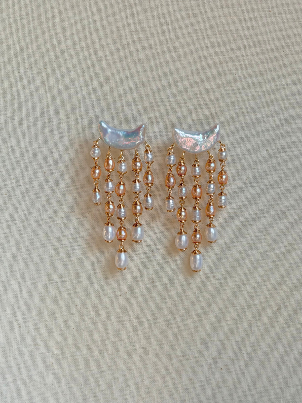 MOONLIT VEIL Freshwater baroque Pearl Chandelier Earrings
