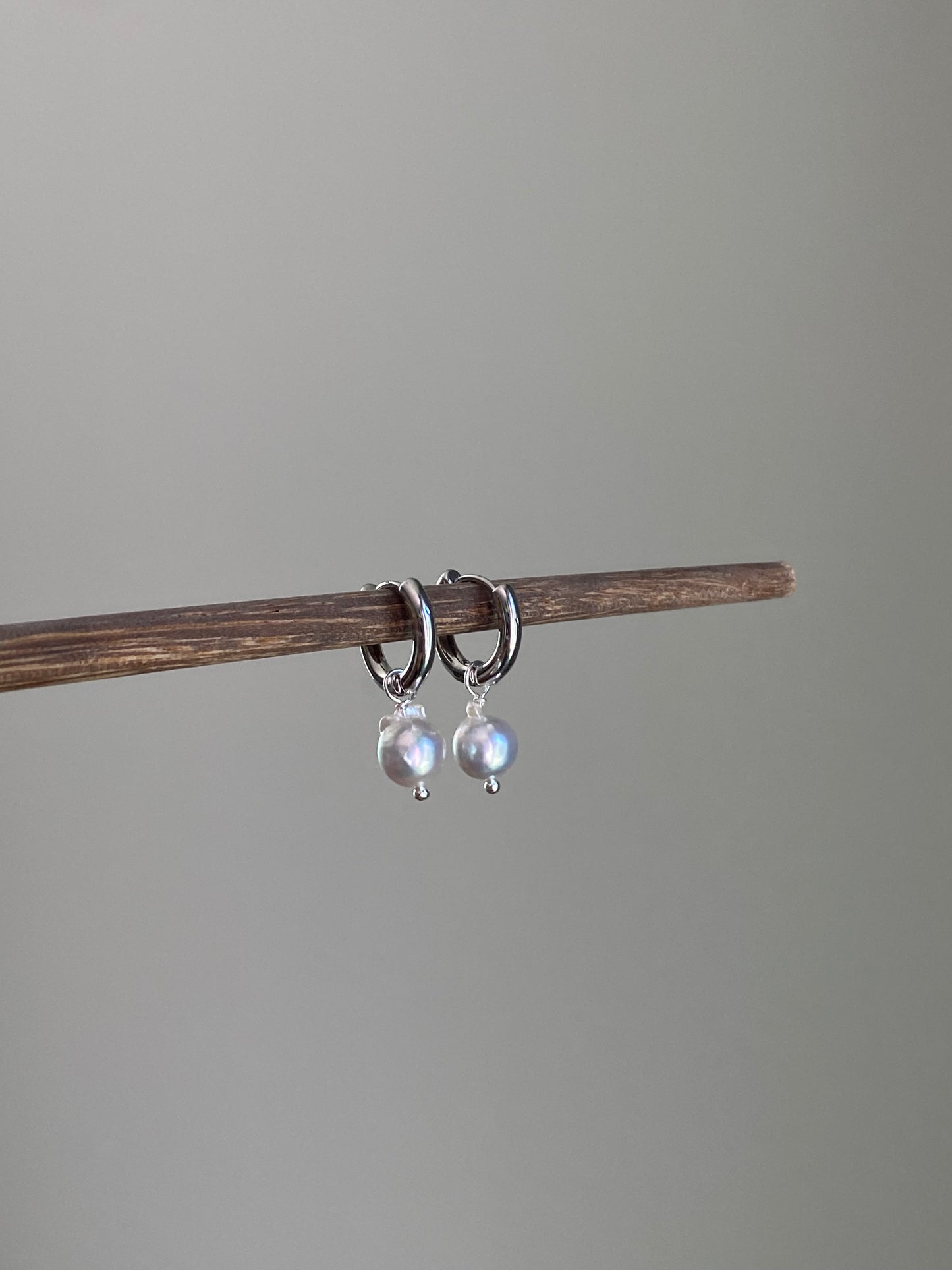 Natural Freshwater pearl Dangle Earrings baroque Pearl gold filled  Hoop earring wedding jewelry Minimalism  Dainty Earring gift for her