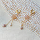 Lily of the Valley Earrings Flower Agate  Pearl Dangle Earrings Elegant Handmade Drop Earrings Bridesmaid Gift for Her Dainty tissue earring