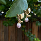 Soaring Bird  Lavender  Pink Pearl Stud Statement Earrings Dainty Everyday Elegance  Romantic Weddings Jewelry Bridesmaid Gift for her