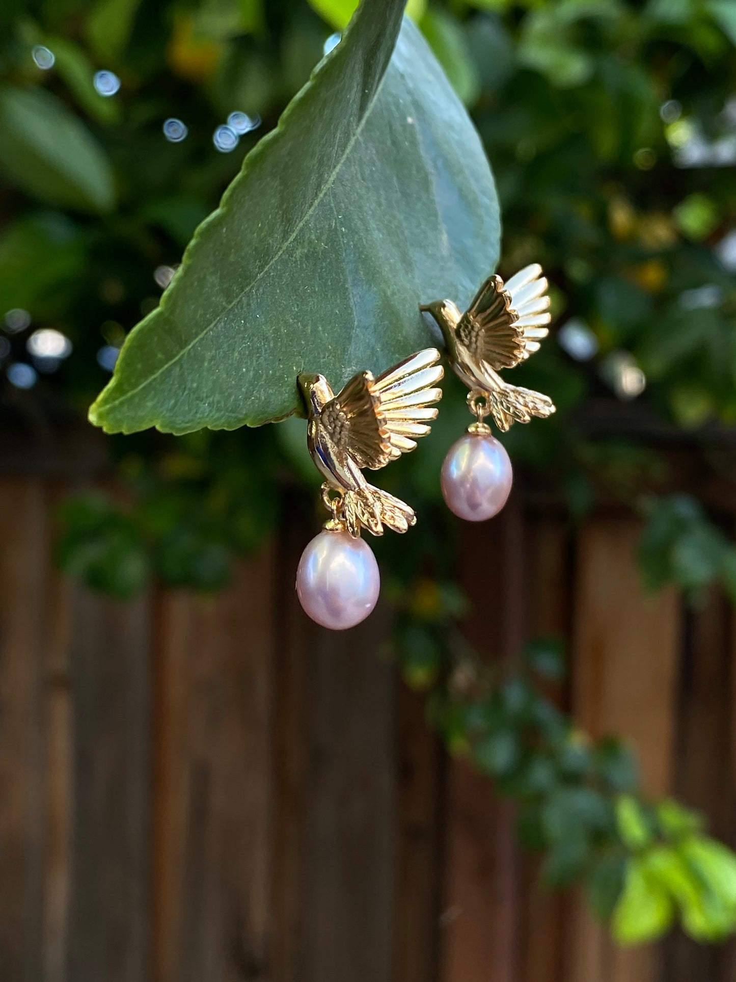 Soaring Bird  Lavender  Pink Pearl Stud Statement Earrings Dainty Everyday Elegance  Romantic Weddings Jewelry Bridesmaid Gift for her