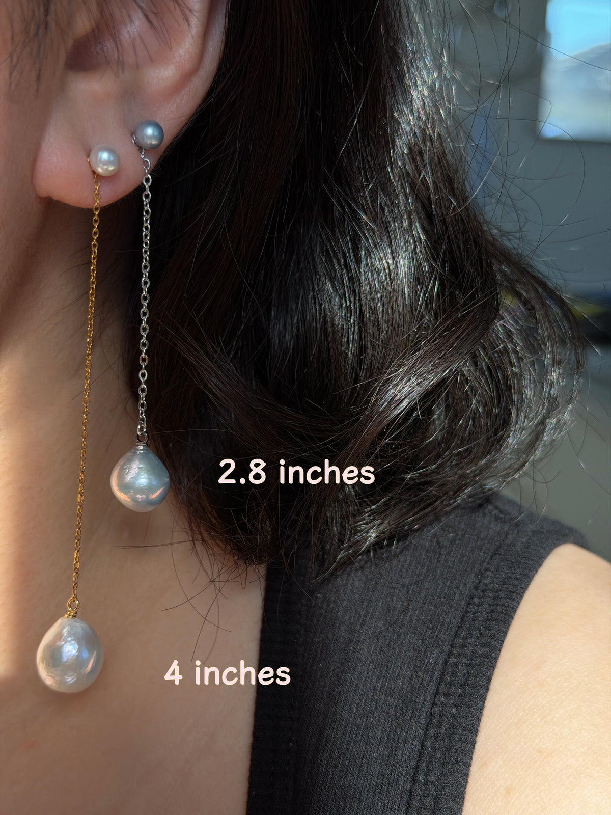 Gravity Drop Convertible Baroque Pearl Earrings