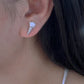 Petal Baroque Pearl Ice Cream Cone stud Earrings, Handmade Fun Statement Jewelry Summer Gift, Cute & Whimsical Jewelry Gift for her