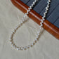 Dainty Petal Baroque Pearl  Necklace Handmade Adjustable  Necklace Minimalism Bridesmaid Gift for her valentines gift