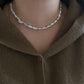 TOP luster natural freshwater keshi pearls blue luster chocker necklace-personalized gift,gift for her,Valentine gift