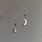 Freshwater pearls baroque star and moon shape studd dangle earring,multiple use pendant,gift for her,christmas gift