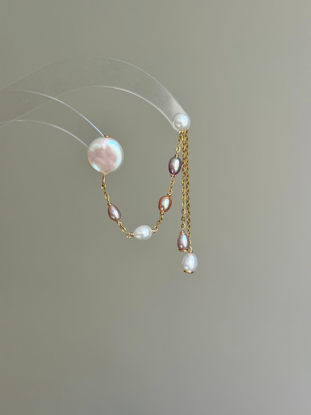 SATURN RING | Convertible Pearl Orbit Earrings