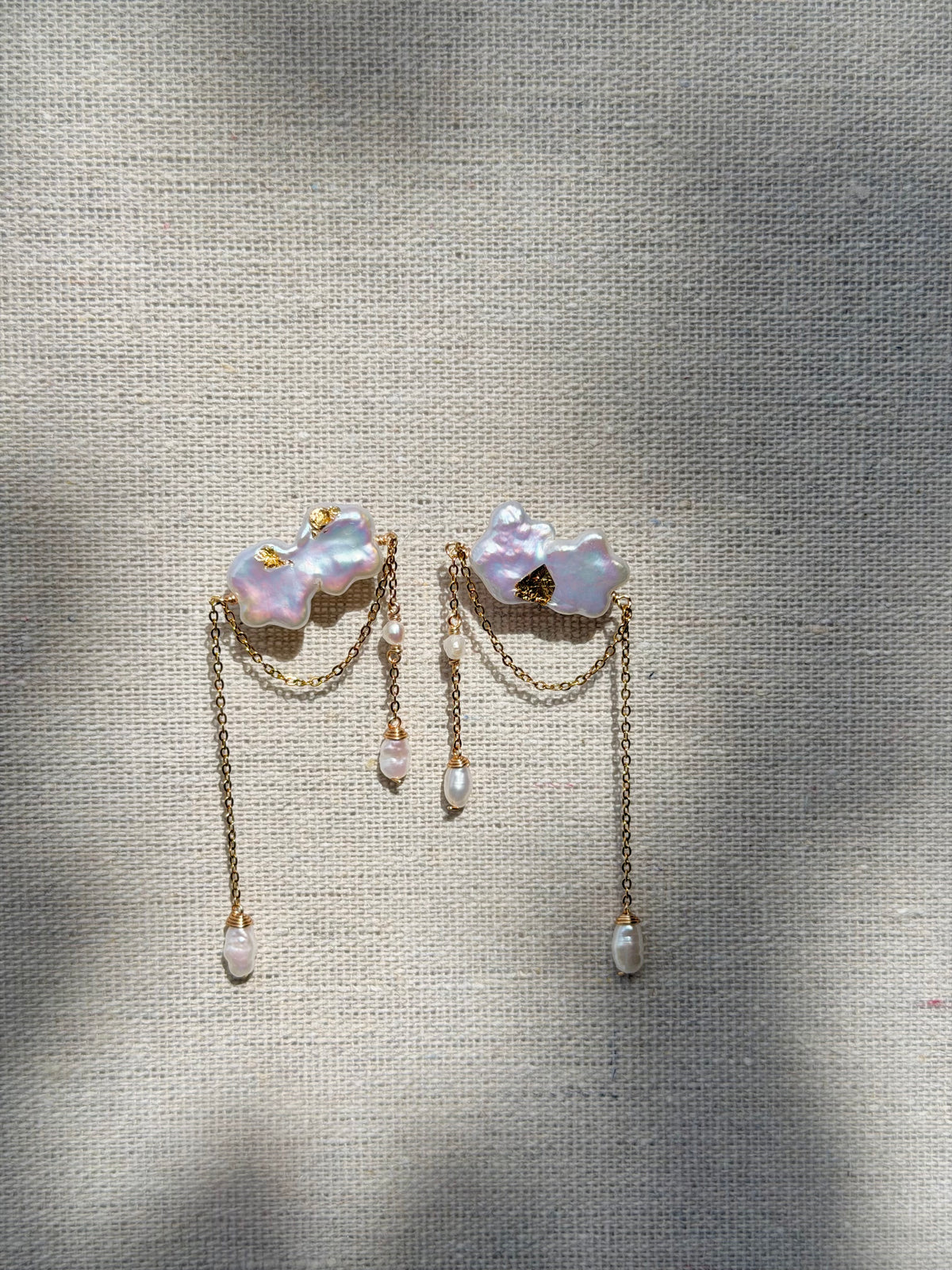 Wishing Star · Vœu Filant — Falling Star Baroque Pearl Earrings