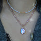 Spring exclusives Handmade Minimalist tiny colorful petal pearl dainty chocker necklace with removal pendant gift for her  anniversary gift