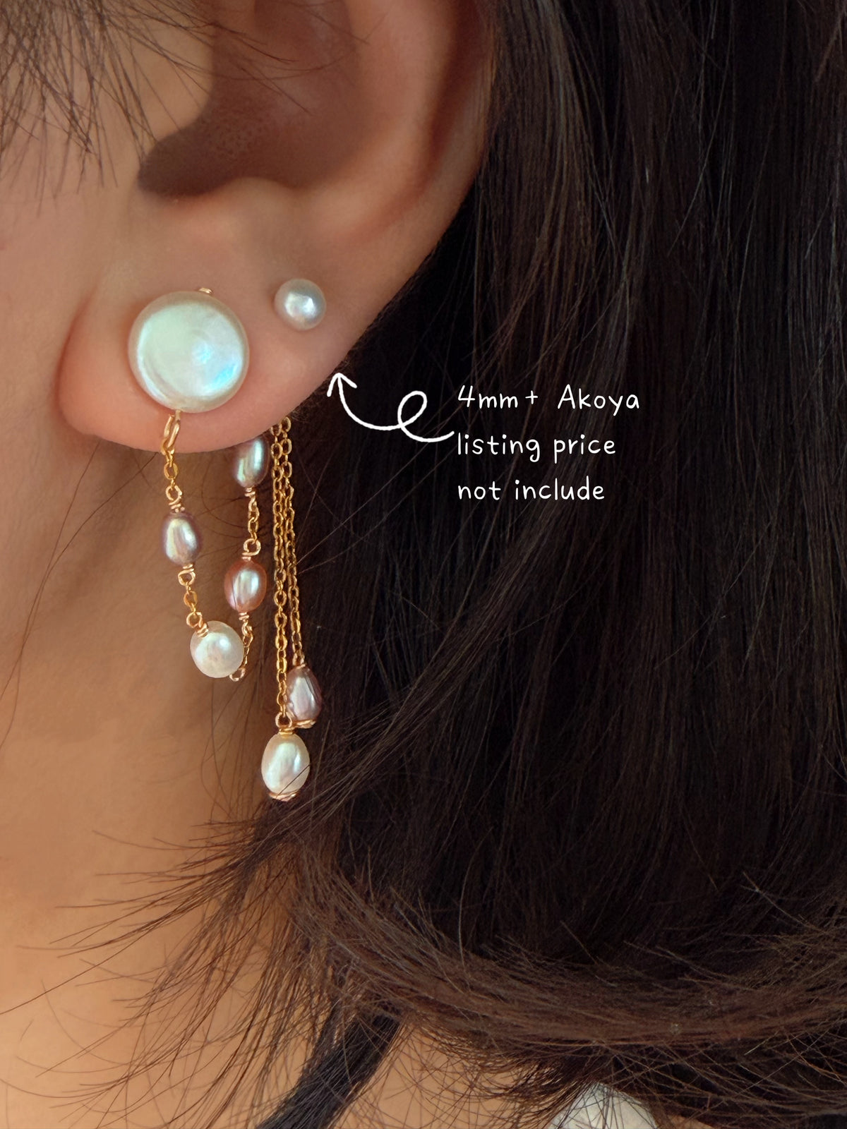 SATURN RING | Convertible Pearl Orbit Earrings
