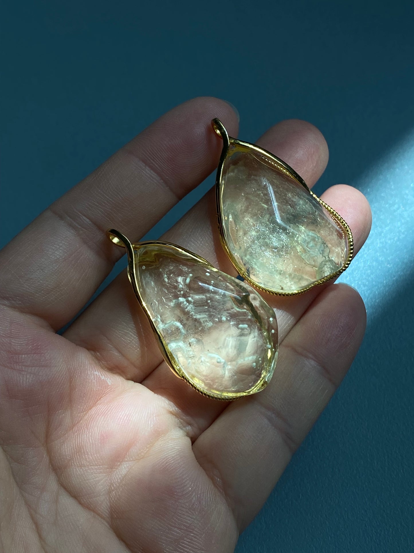 Hand Craft Libyan Desert Glass 925 Sterling Silver 18k Gold-Plated Handmade Pendant – Protection & Transformation Crystal