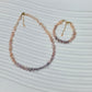 4-5mm Tipsy Grape Gradient Baroque Pearl Necklace Dreamy Wisteria Pearl Necklace 16’’ Multi-Color Freshwater Petal Pearl Choker Necklace