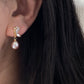 Handmade Dainty Pearl Gold Butterfly Freshwater Pearl Drop Stud Earrings, Bridal Jewelry, Elegant Pearl Earring Gift, Zircon Pearl Earrings